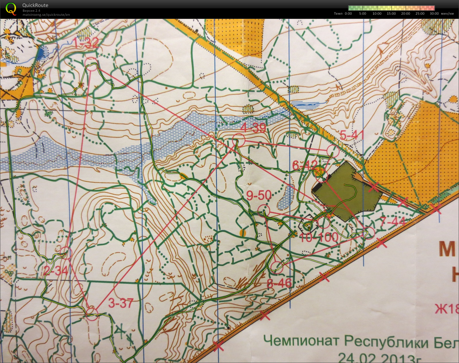 Чемпионат РБ по лыжному ориентированию, эстафета (2013-03-02)